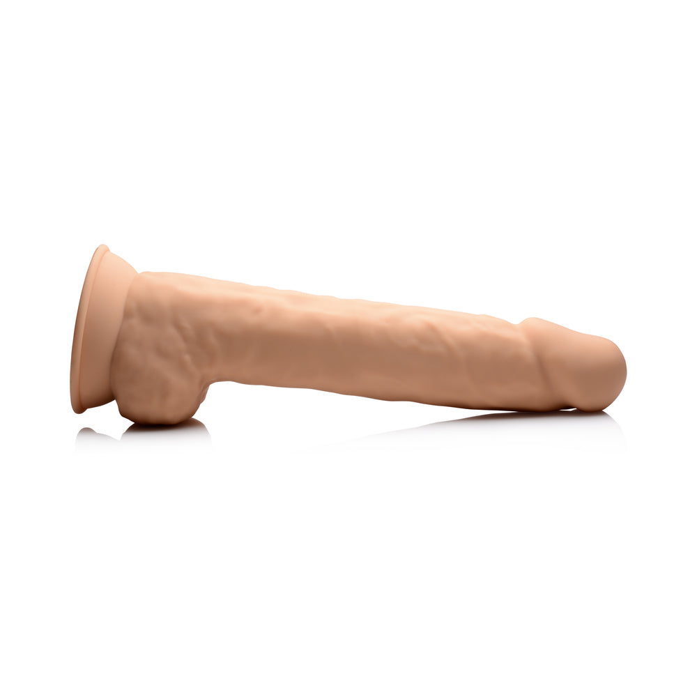 FLESHSTIXXX 10 inches Silicone Dildo with Balls Medium