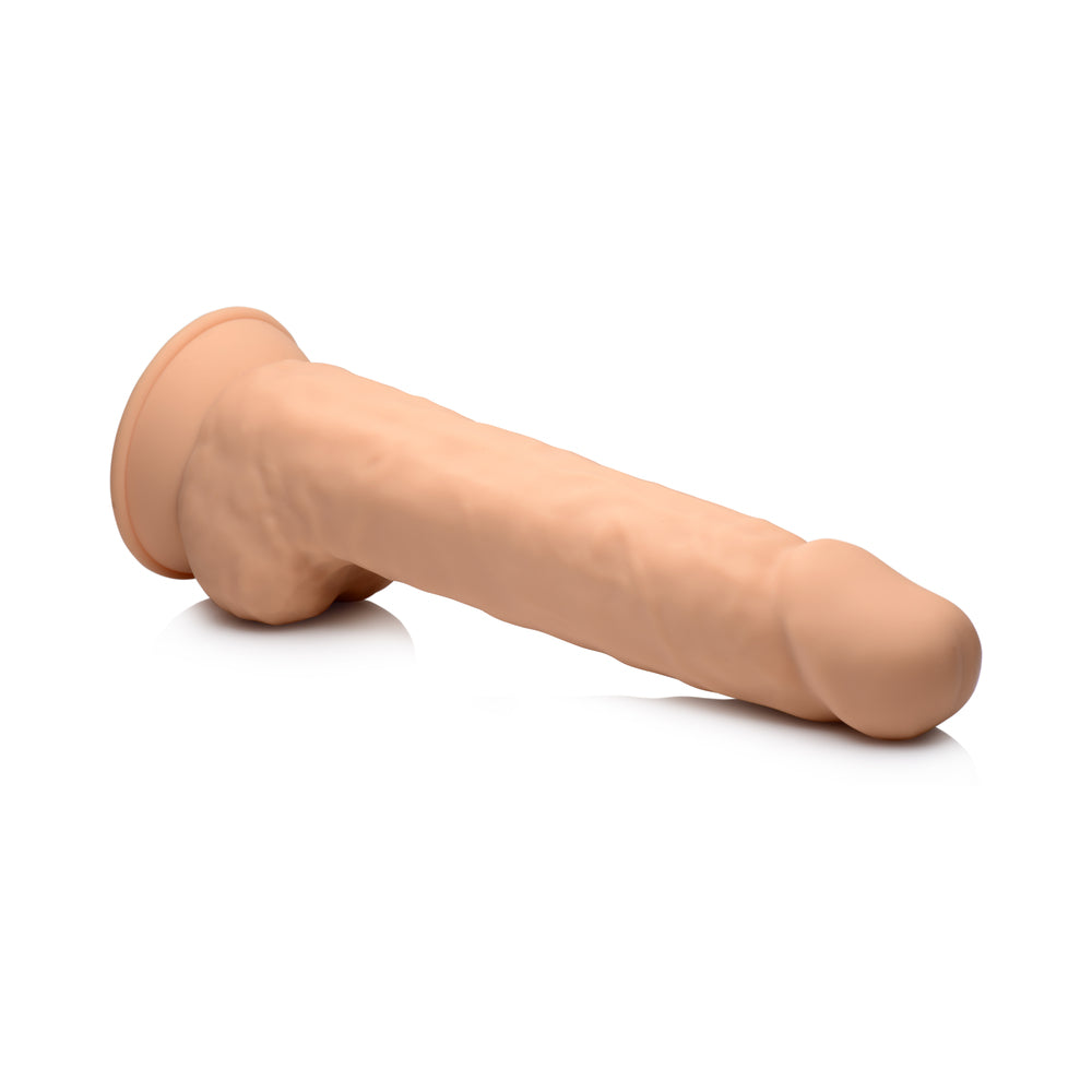 FLESHSTIXXX 10 inches Silicone Dildo with Balls Medium