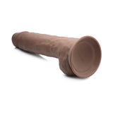 FLESHSTIXXX 10 inches Silicone Dildo with Balls Dark