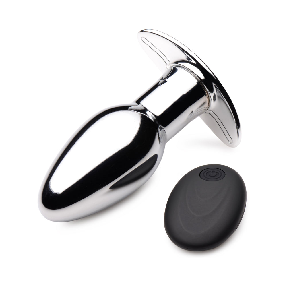 Master Series Chrome Blast 7X Rechargeable Butt Plug with Remote S