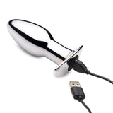 Master Series Chrome Blast 7X Rechargeable Butt Plug with Remote S