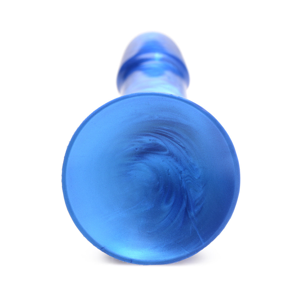 Simply Sweet 7 inches Metallic Silicone Dildo Blue