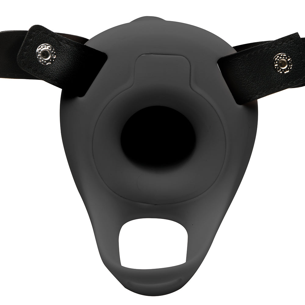Size Matters 2 inches Erection 28X Realistic Remote Vibrating Silicone Sheath Black