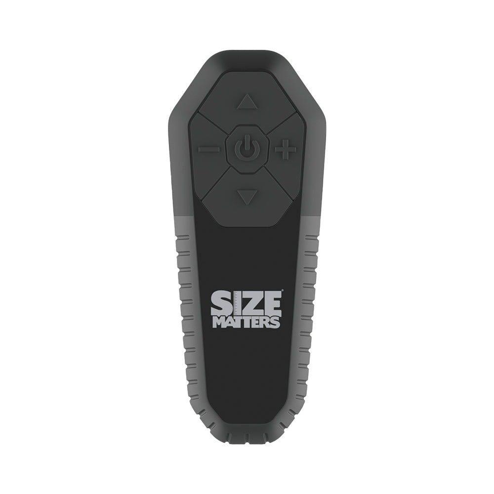 Size Matters 2 inches Erection 28X Realistic Remote Vibrating Silicone Sheath Black
