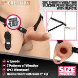 Size Matters 2 in. Erection 28X Smooth Remote Vibrating Silicone Sheath Light