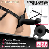 Size Matters Smooth Silicone Penis Sheath Black