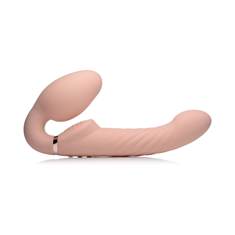 Strap U 10X Swirl Ergo-Fit Inflatable & Vibrating Strapless Strap-On Bare