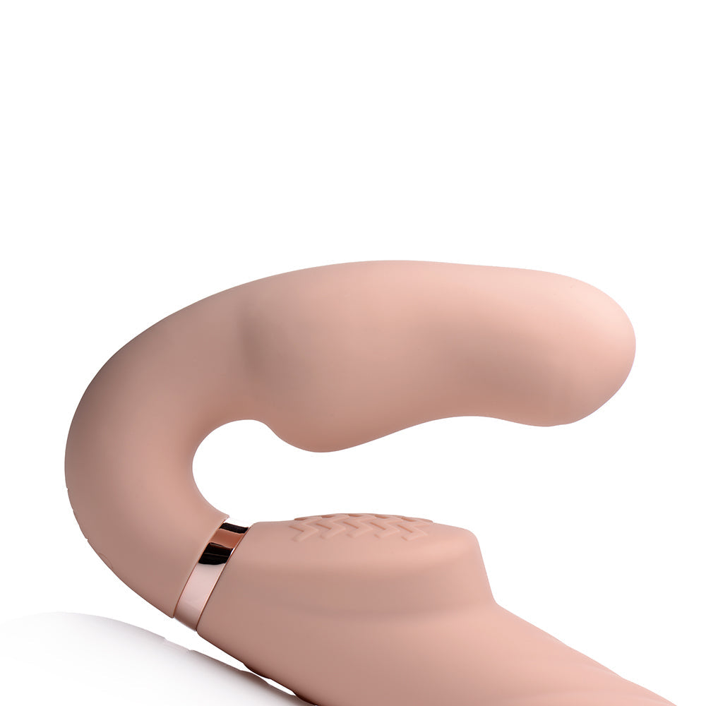 Strap U 10X Swirl Ergo-Fit Inflatable & Vibrating Strapless Strap-On Bare