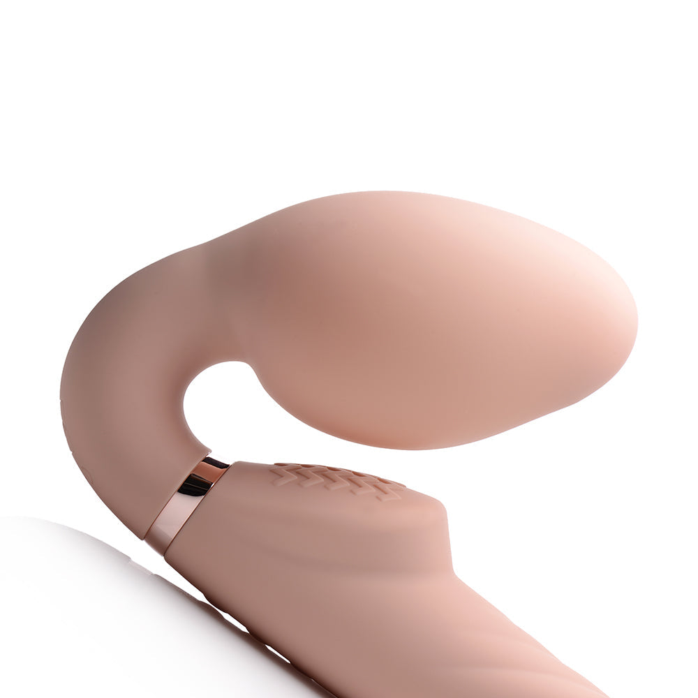Strap U 10X Swirl Ergo-Fit Inflatable & Vibrating Strapless Strap-On Bare