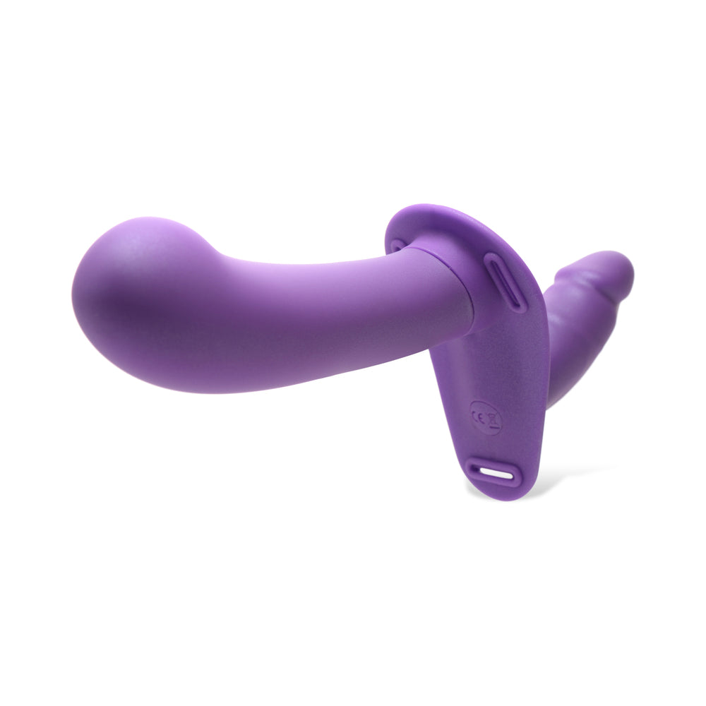 Strap U 28X Double Diva 2 inches Double Dildo with Harness & Remote Purple