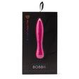 Nu Sensuelle Bobbii Rechargeable Silicone Bullet Magenta packaging featuring a sleek design and vibrant color.