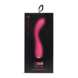 Nu Sensuelle Lola Nubii Flexible Warming Vibe Pink in packaging, showcasing its design and features.