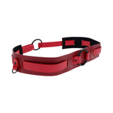 Sex & Mischief Exs & Ohs Bound and Belted stylish red faux leather restraint belt with versatile bondage functionality.