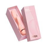 Vush Muse Dual Stimulation Rabbit Vibrator in elegant packaging with soft pink design.