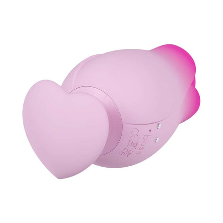 Aria Tulip Trance Clitoral Stimulator Pink with heart-shaped design for targeted stimulation.