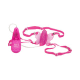 Product image of Adam & Eve The Original Venus Butterfly Vibrator with vibrant pink design and adjustable straps.