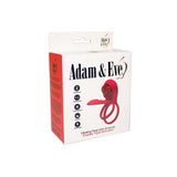 Adam & Eve Vibrating Rose Girth Enhancer Couples Triple Stimulator packaging, showcasing its unique rose design and features.