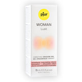 pjur Woman Lust Vibrating Orgasm Gel 15 ml packaging for enhanced clitoral stimulation and arousal.