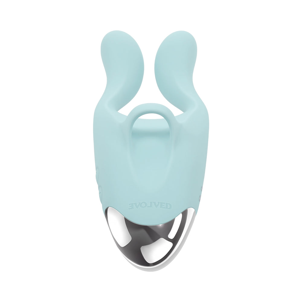 Evolved Couples Therapy Rechargeable Silicone Flexible Arm Tapping Finger Vibrator Mint