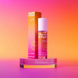 Love to Love Thrill Delight Pleasure Elixir 0.33 Oz with vibrant packaging on a colorful background.