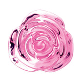b-Vibe Glass Pink Roses Training Plug Set features a rose-shaped, sleek glass design in a dusty pink hue.