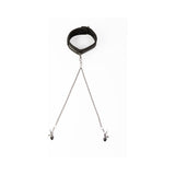 SEI MIO Twin Tweaks Velvet Collar with Nipple Clamps