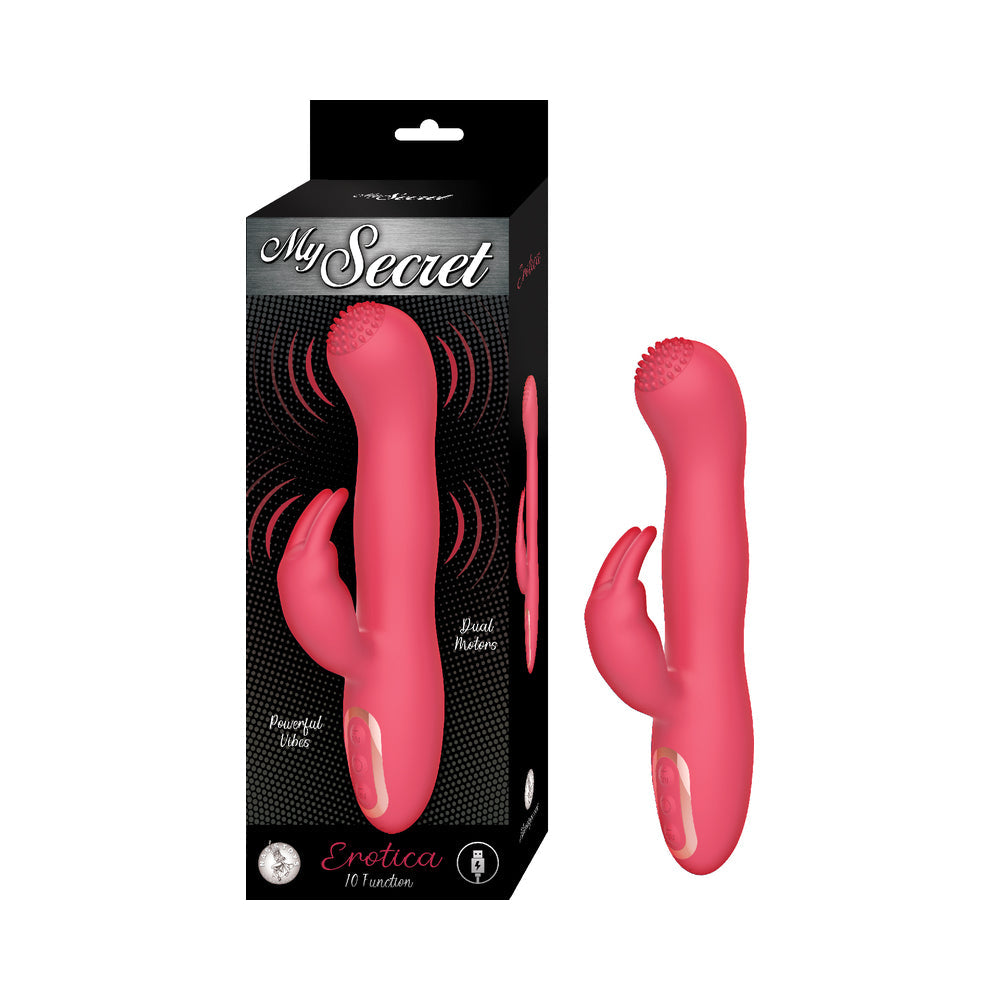 My Secret Erotica Rabbit Vibrator Red