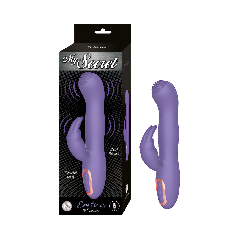 My Secret Erotica Rabbit Vibrator Purple