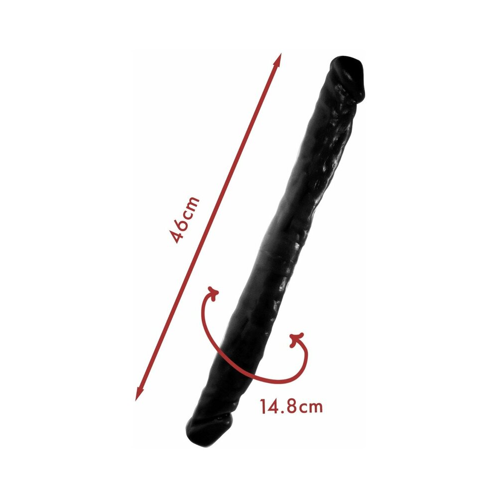 Me You Us Eighteen Double Dong 18 inches Double Ended Dildo Black