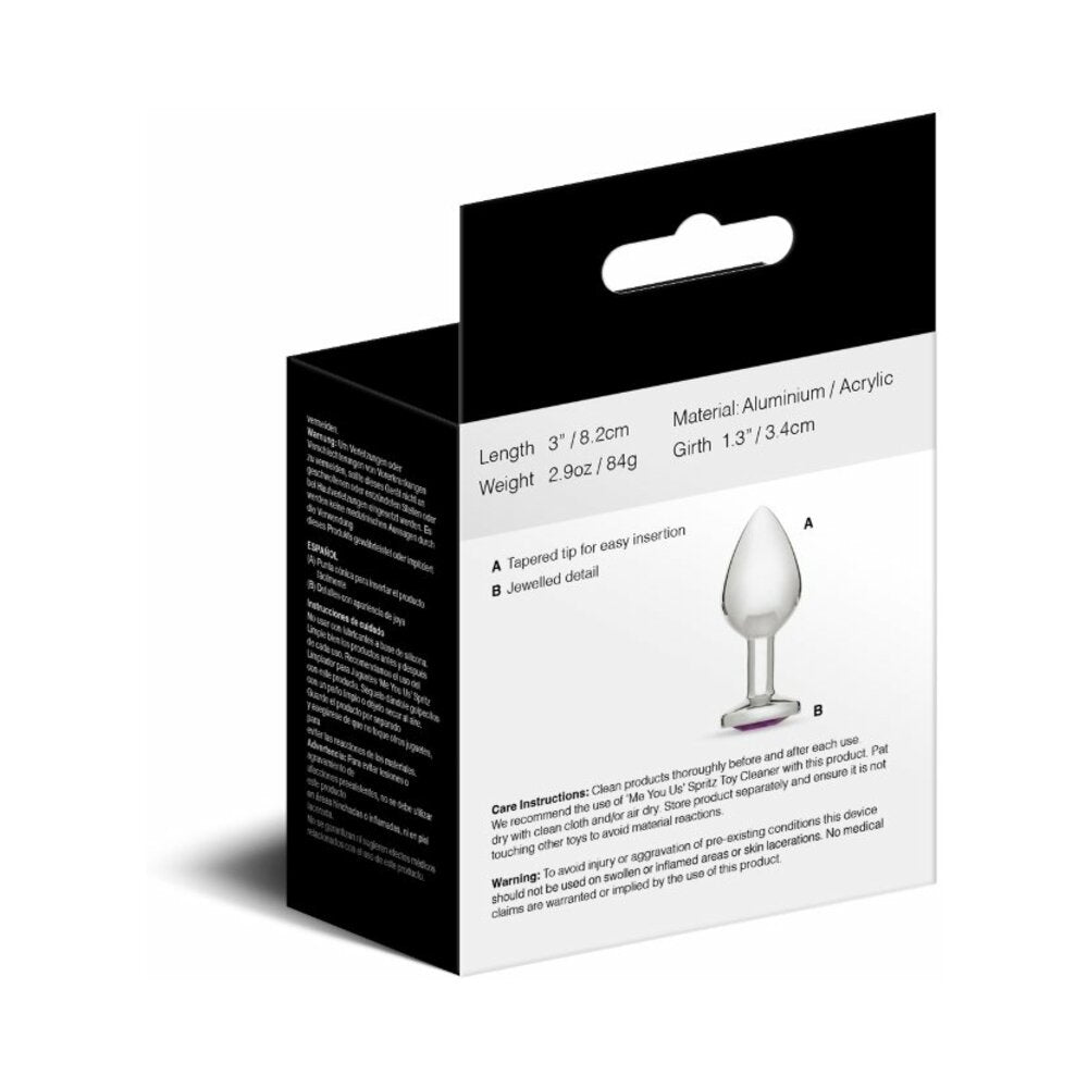 Me You Us Crystal Jewels Metal Plug Purple M