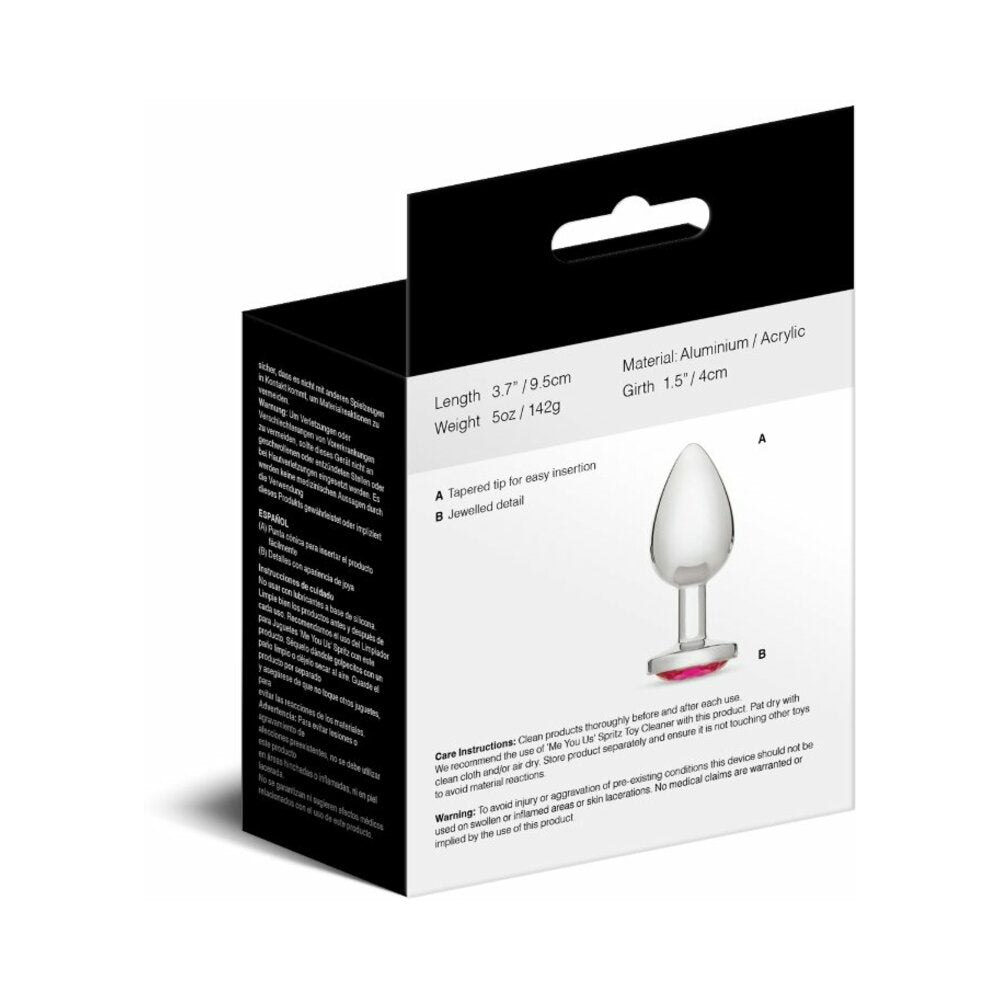 Me You Us Crystal Jewels Metal Plug Pink L