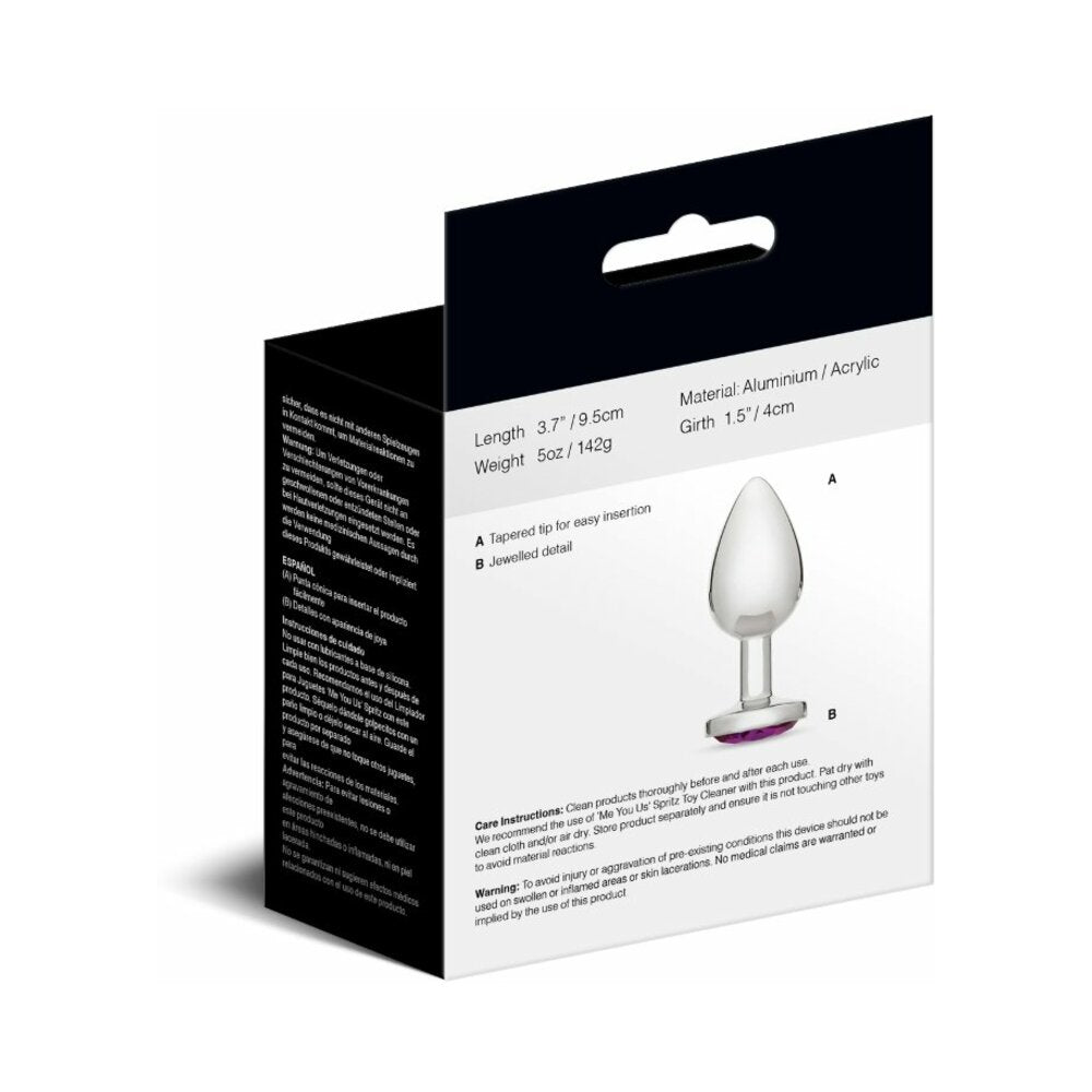 Me You Us Crystal Jewels Metal Plug Purple L