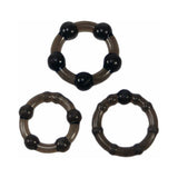Me You Us Easy Squeeze 3-Piece Cockring Set Black