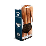 Prowler Lace Brief Black XL Mens Underwear packaging showcasing the back design and lace details.