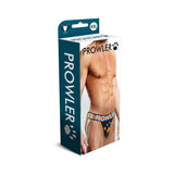 Prowler Oversized Paw Jock Strap Black 2XL packaging featuring vibrant colors and a model.