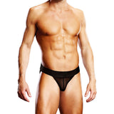 Prowler Mesh Jock Strap Black M on a model showcasing its snug fit and minimalist design.
