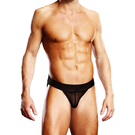 Prowler Mesh Jock Strap Black M on a model showcasing its snug fit and minimalist design.