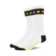 Prowler Gold Star Socks featuring a black top with yellow stars and a stylish design for comfort and self-expression.