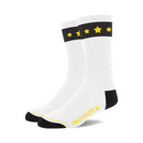 Prowler Gold Star Socks featuring a black top with yellow stars and a stylish design for comfort and self-expression.