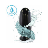 Prowler RED Thud 8 inches Anal Plug Black with waterproof feature and splashes of water.