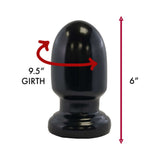 Prowler RED Thud 5 inch Anal Plug Black with 9.5 inch girth and 6 inch height for optimal stimulation.