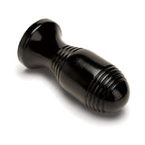 Prowler RED Ribbed Plug Black with smooth finish and ribbed design for enhanced sensation.