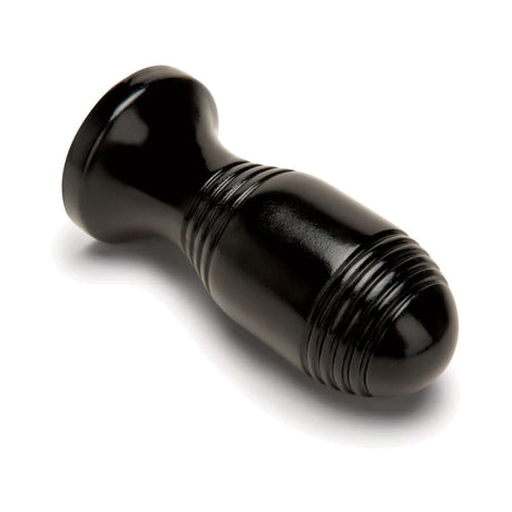 Prowler RED Ribbed Plug Black with smooth finish and ribbed design for enhanced sensation.