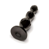 Prowler RED Beaded Textured Triple Plug Black showcasing its gradual bead design for progressive stimulation.