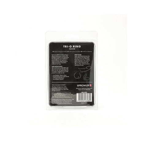 Prowler RED Tri-O Silicone Ring Black packaging with product information and care instructions.