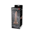 Prowler RED Ultra Cock 7 inch Realistic Dildo Caramel in packaging against a textured wall background.