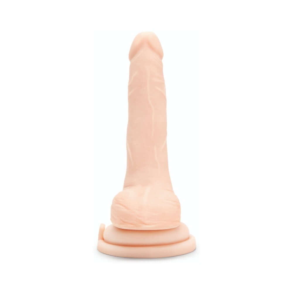 Prowler RED Ultra Cock 6 inch Dual Density Dildo with Balls Vanilla displayed in lifelike detail.
