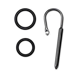 Prowler RED Urethral Plug & Ring Stainless Steel alongside two black O-rings for enhanced pleasure and exploration.
