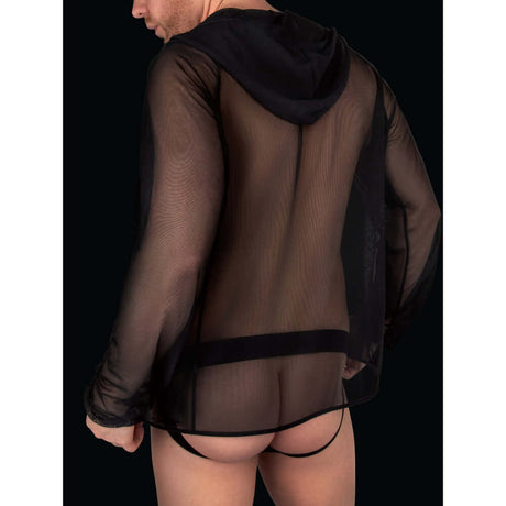 Prowler RED Mesh Hoodie Black 2XL showcasing a stylish and breathable design from the back view.