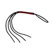 Prowler RED Heavy Duty Flogger Black with durable tails for impact play.